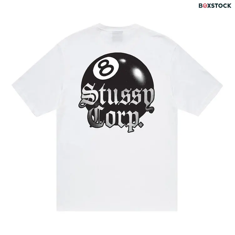 Stussy 8 Ball Corp. Tee 'White' Spring/Summer 2023