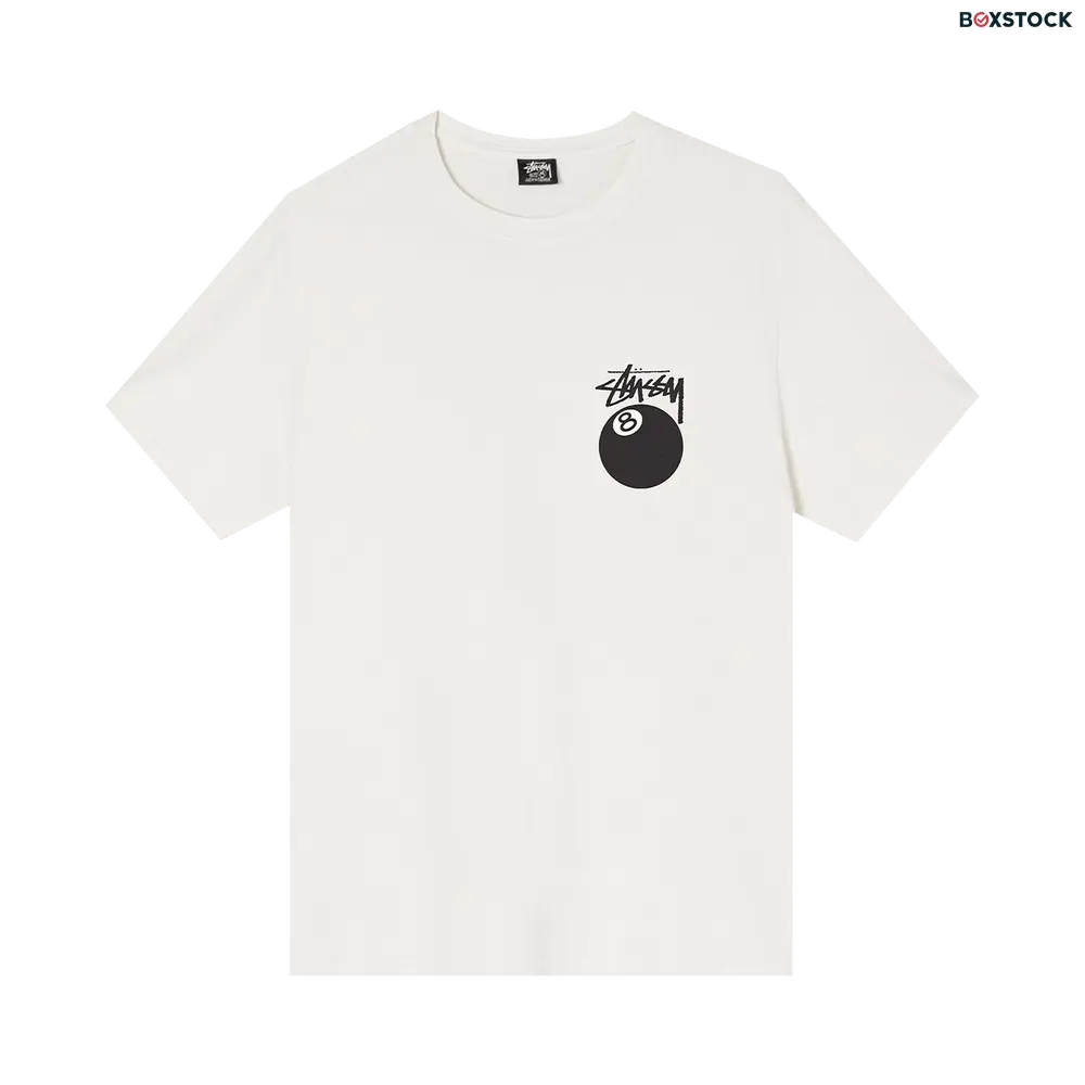 Stussy 8 Ball Pigment Dyed Tee 'Natural' White Fall/Winter 2021