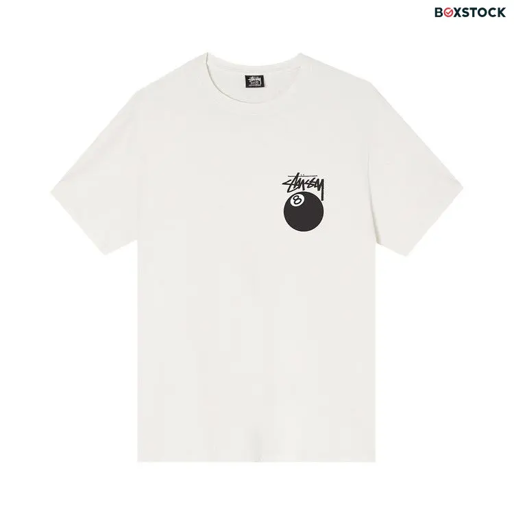 Stussy 8 Ball Pigment Dyed Tee 'Natural' White Fall/Winter 2021