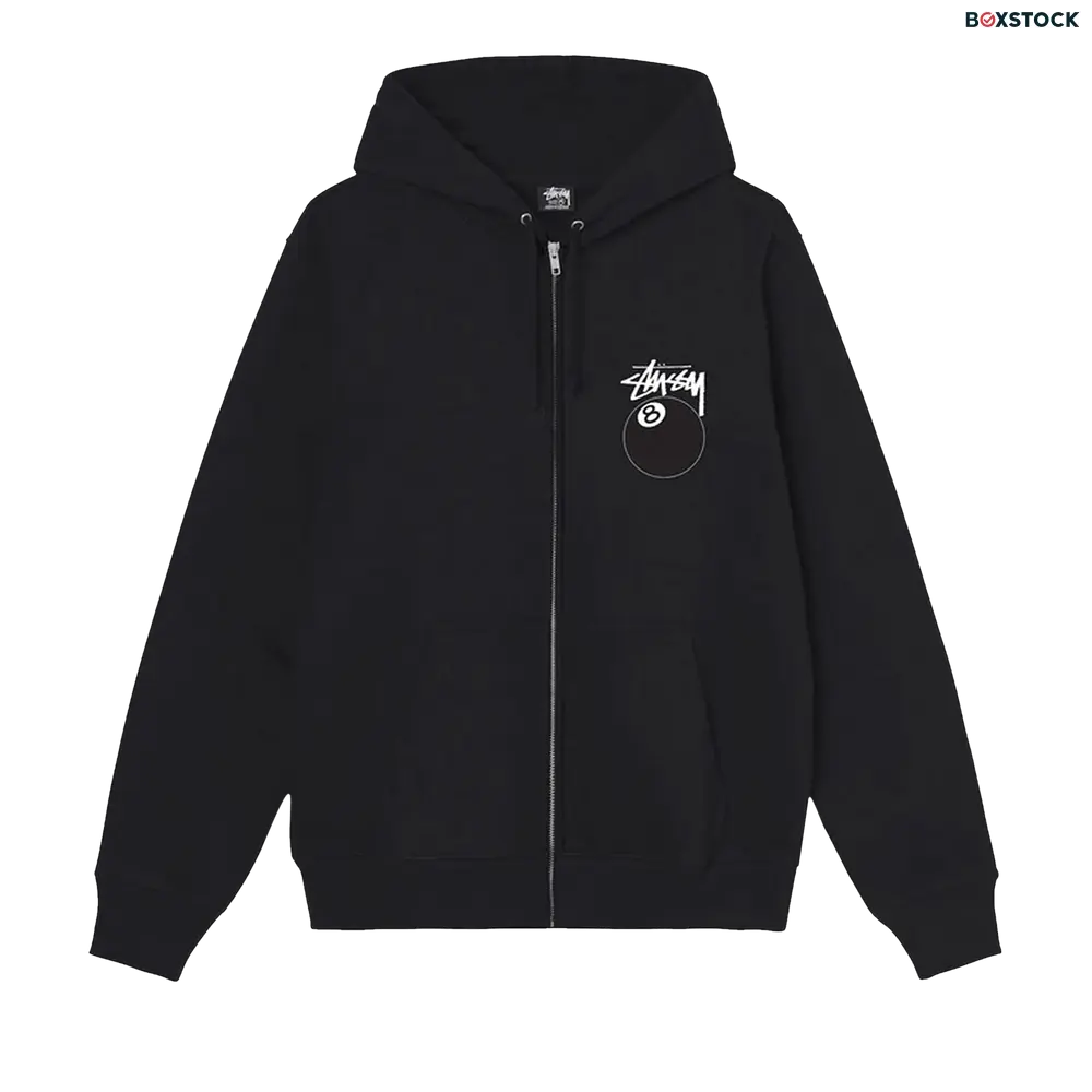 Stussy 8 Ball Zip Hood 'Black' Spring/Summer 2022