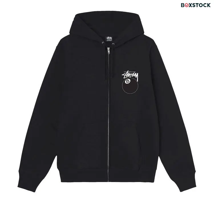 Stussy 8 Ball Zip Hood 'Black' Spring/Summer 2022