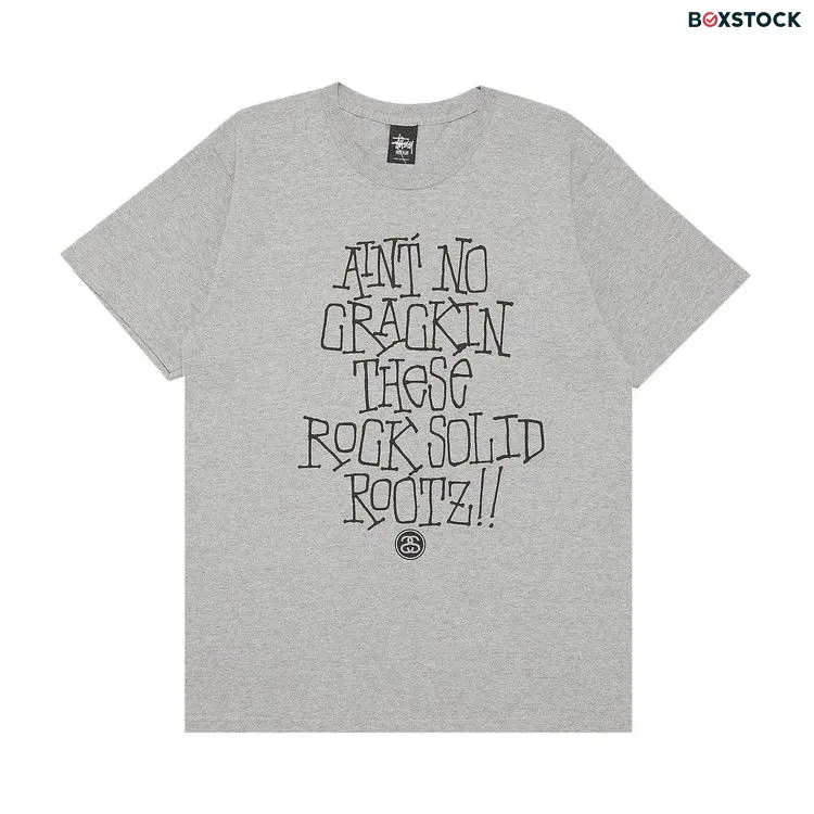 Stussy Ain't No Crackin' Tee 'Grey Heather'