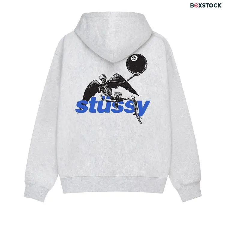 Stussy Apocalypse Zip Hoodie 'Ash Heather' Grey Fall/Winter 2023