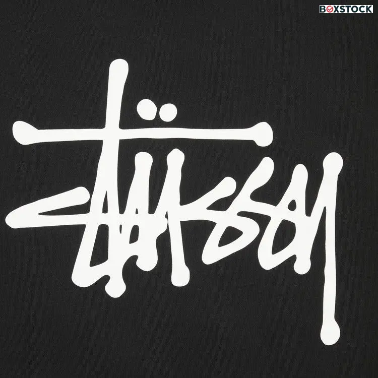 Stussy Basic Logo Crewneck 'Black/White'