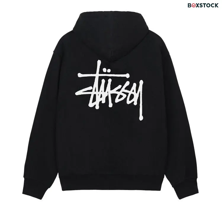 Stussy Basic Logo Zip Up Hoodie 'Black' Spring/Summer 2024