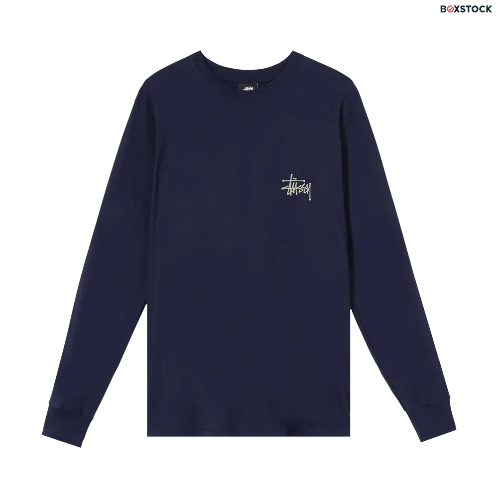 Stussy Basic Long-Sleeve Tee 'Navy' Blue Spring/Summer 2021