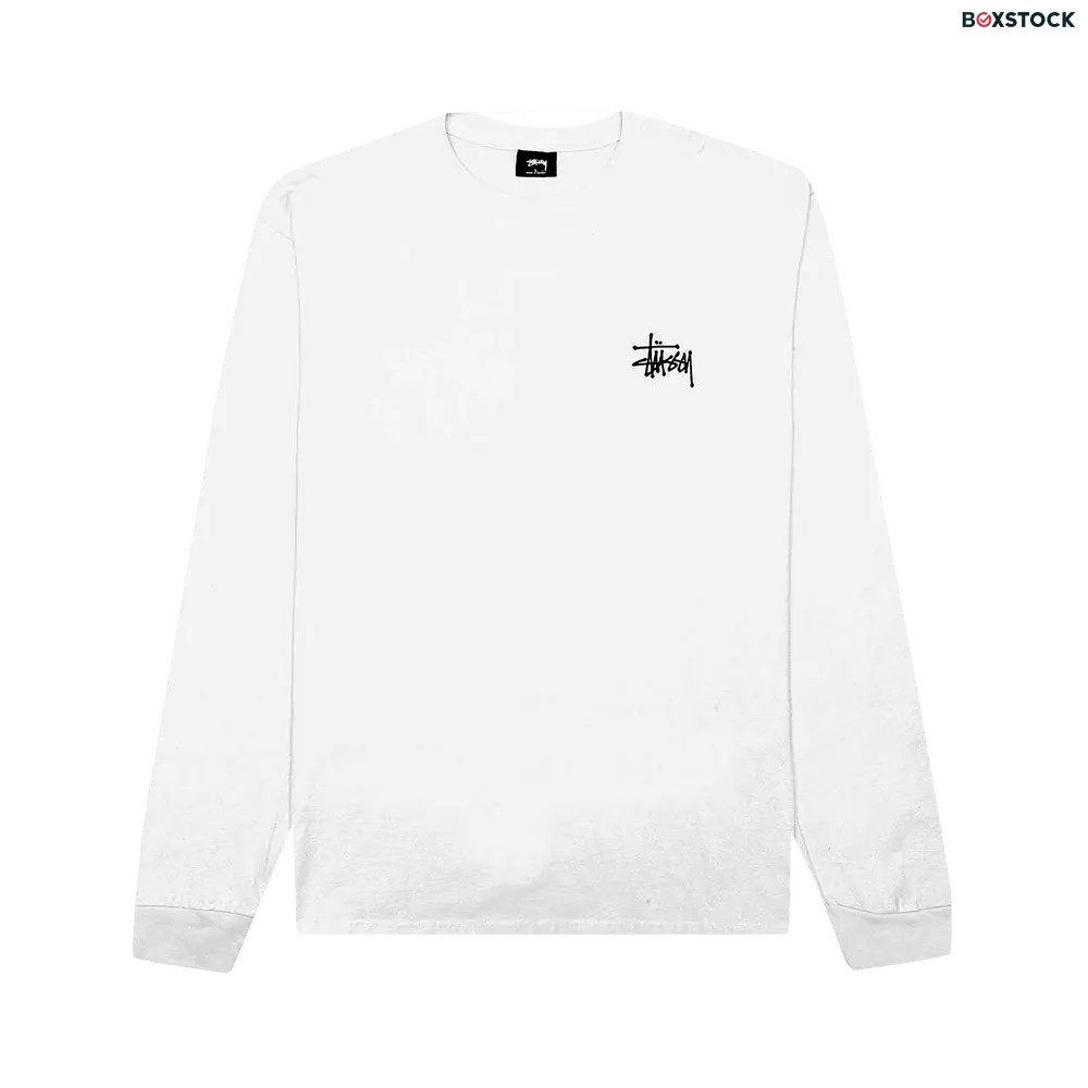 Stussy Basic Long-Sleeve Tee 'White' Fall/Winter 2020