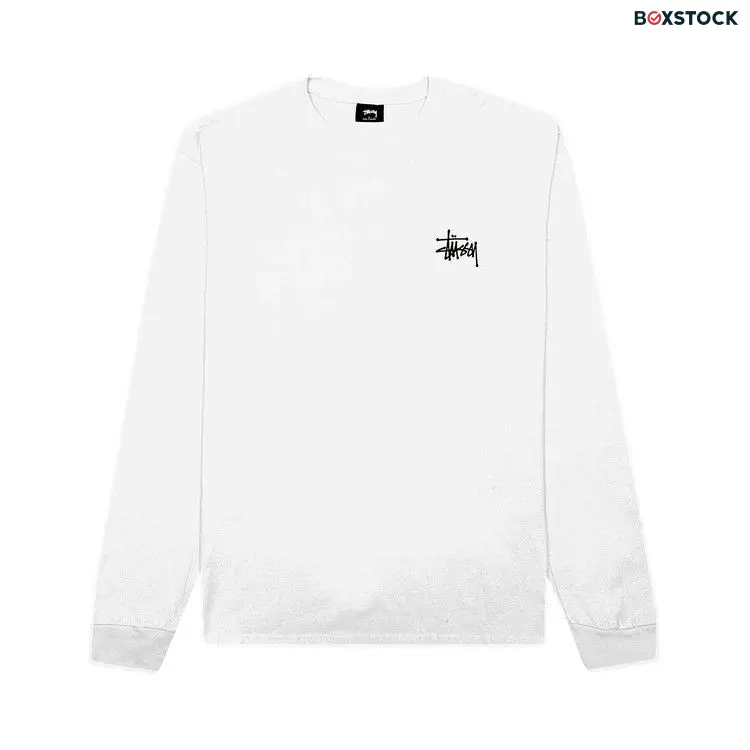 Stussy Basic Long-Sleeve Tee 'White' Fall/Winter 2020