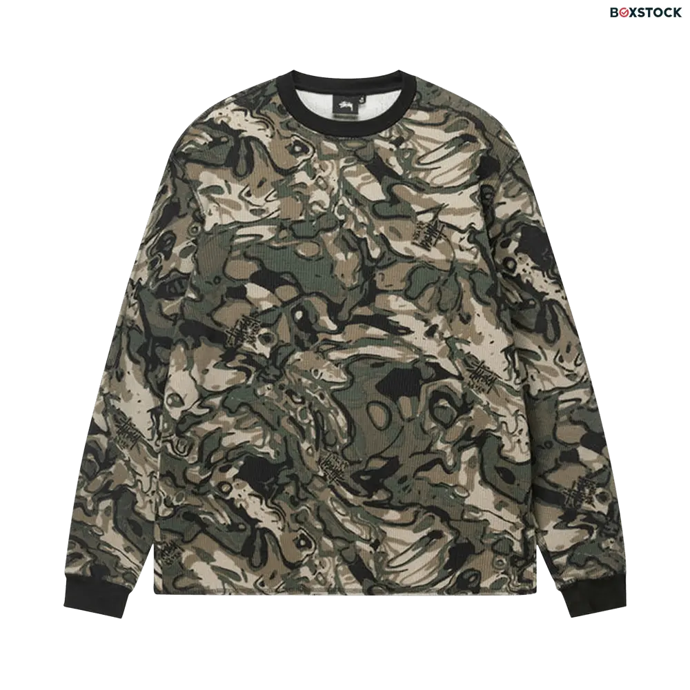 stussy Stussy Basic Stock Long-Sleeve Thermal 'Veil Camo' Multi-Color Spring/Summer 2022