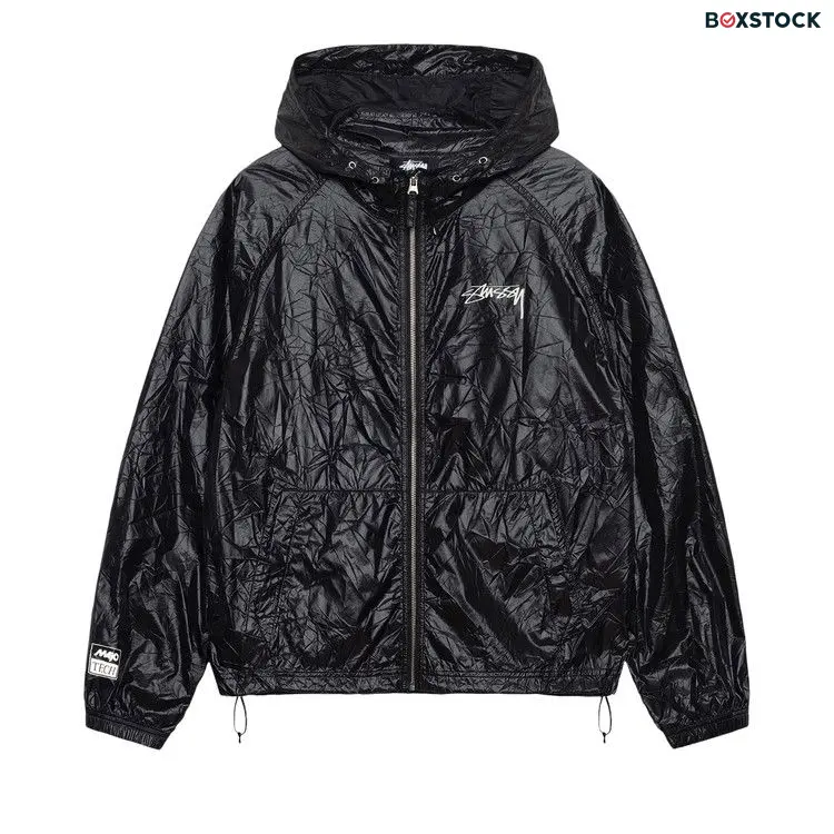 Stussy Beach Wrinkled Nylon Shell 'Black' Spring/Summer 2024