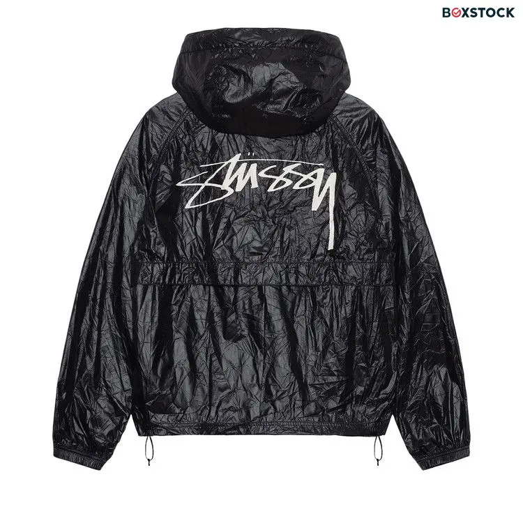Stussy Beach Wrinkled Nylon Shell 'Black' Spring/Summer 2024