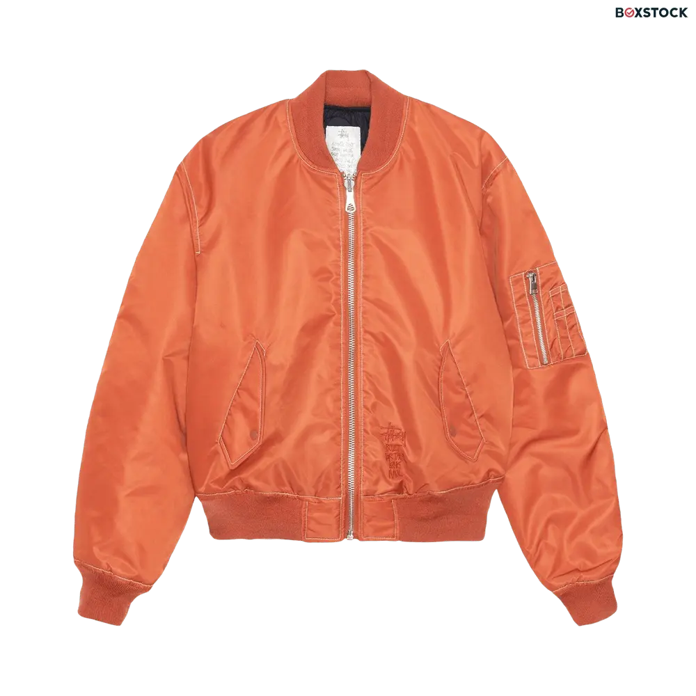 stussy Stussy Built Reversible Bomber Jacket 'Brick' Red Spring/Summer 2024