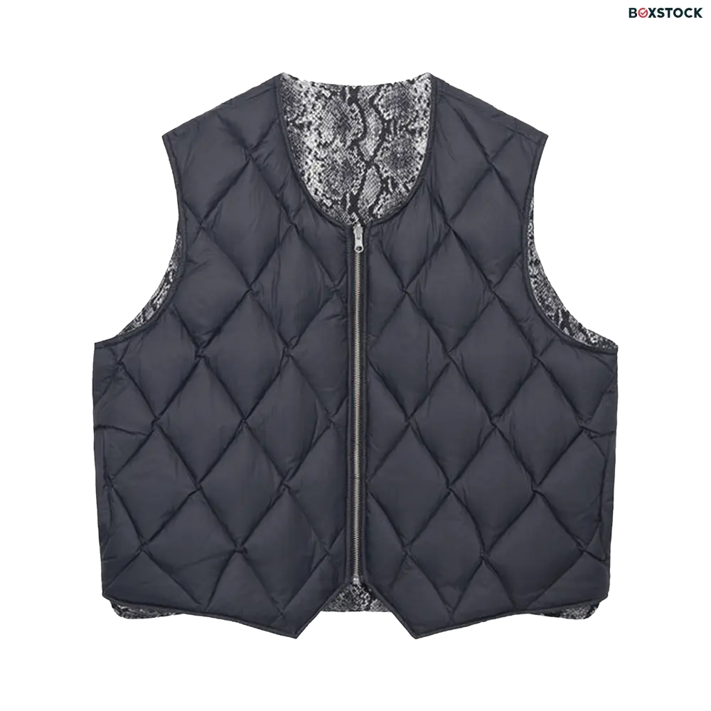 stussy Stussy Python Reversible Vest 'Bone' Grey Fall/Winter 2022