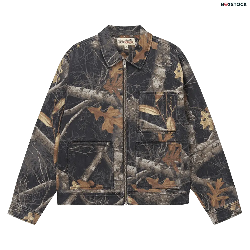 stussy Stussy Realtree Edge Zip Work Jacket 'Black' Multi-Color Fall/Winter 2022