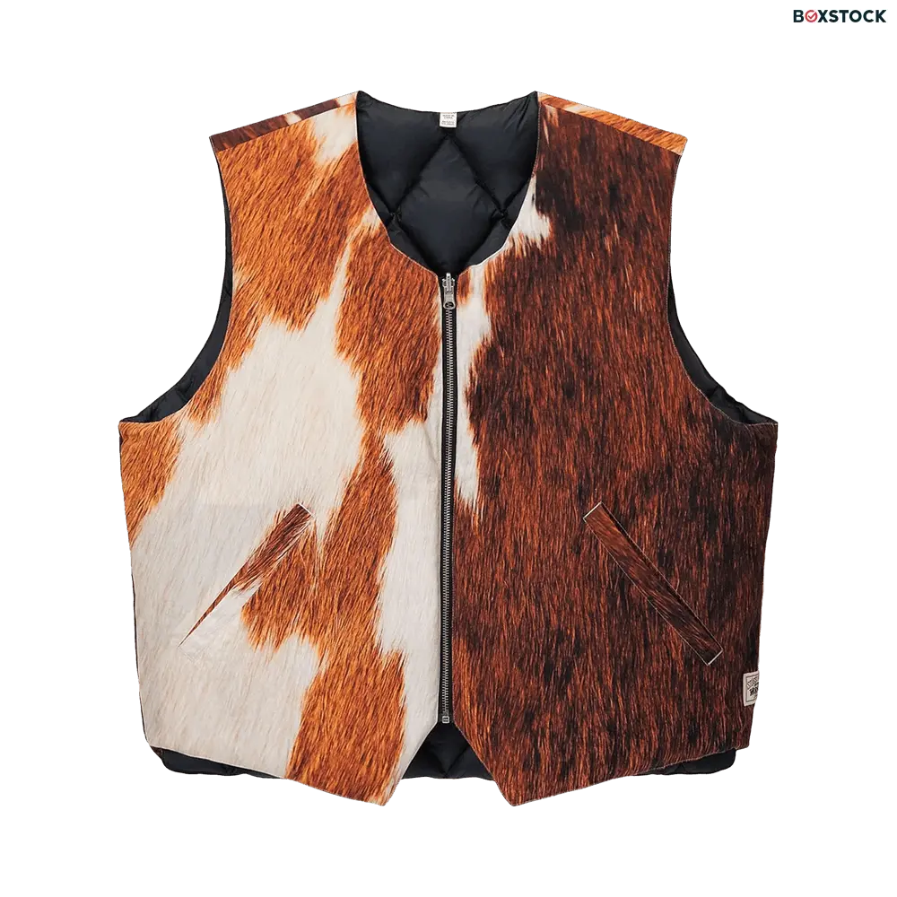 stussy Stussy Reversible Quilted Vest 'Cowhide' Multi-Color Spring/Summer 2023