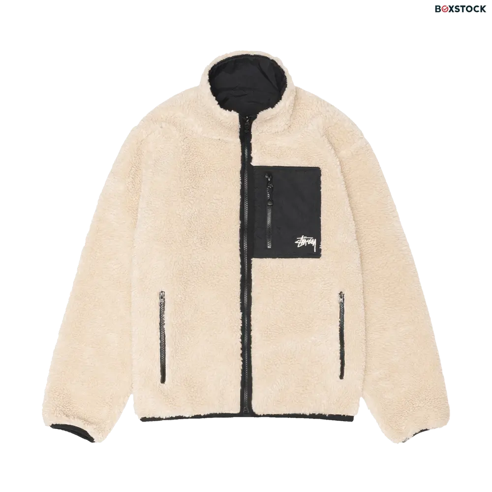 stussy Stussy Sherpa Reversible Jacket 'Beige' Multi-Color Spring/Summer 2024