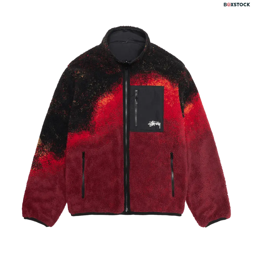 stussy Stussy Sherpa Reversible Jacket 'Lava' Multi-Color Fall/Winter 2023