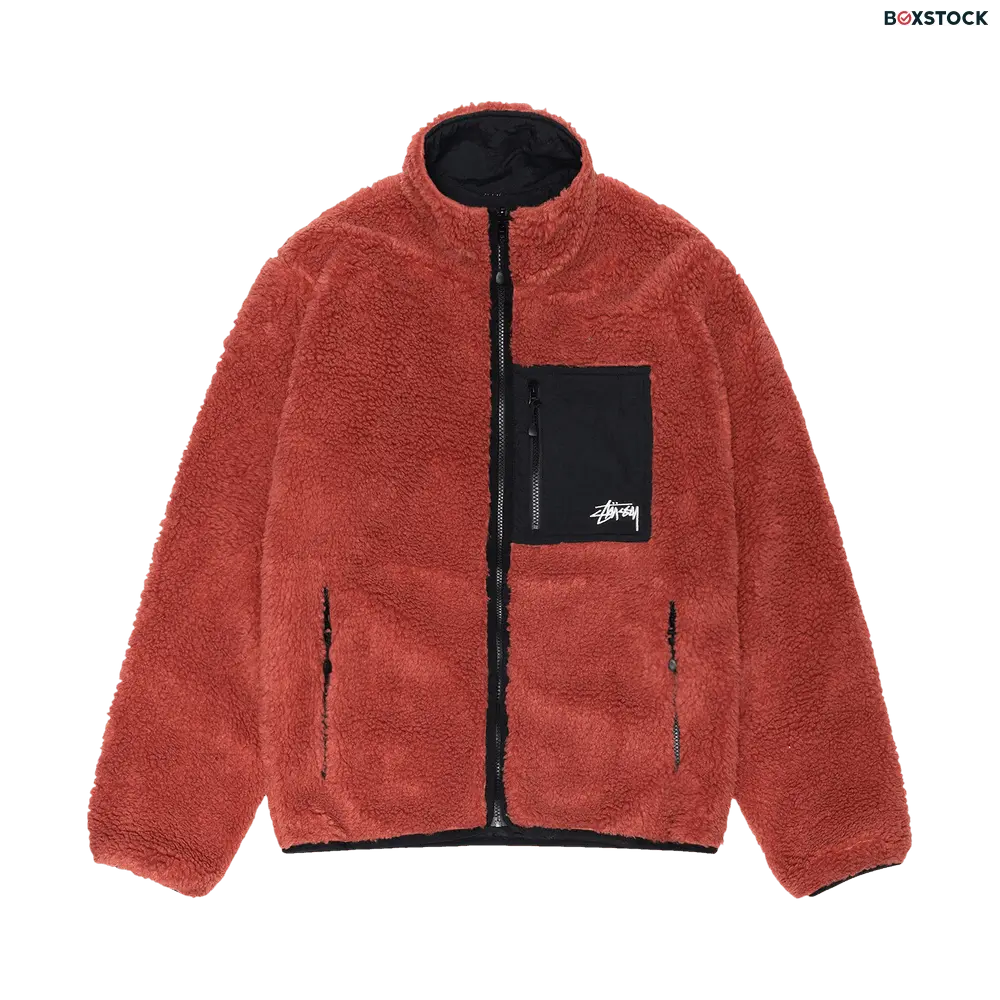 stussy Stussy Sherpa Reversible Jacket 'Terracotta' Multi-Color Spring/Summer 2024