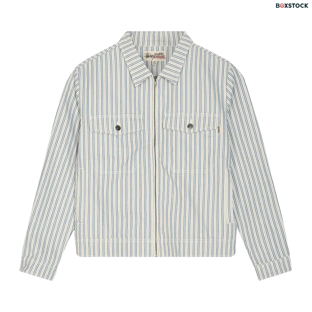 stussy Stussy Stripe Garage Jacket 'Stripe' Multi-Color Spring/Summer 2021