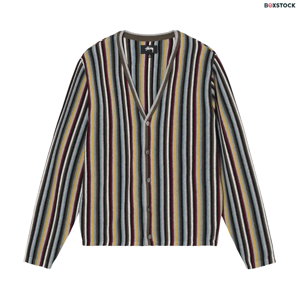 stussy Stussy Stripe Pattern Cardigan 'Multicolor' Multi-Color Spring/Summer 2022