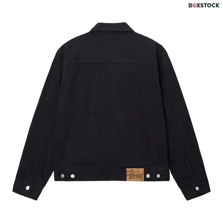 Stussy Zip Work Jacket Overdyed 'Espresso' Black Fall/Winter 2023