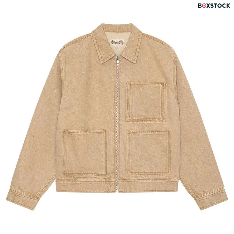 Stussy Zip Work Jacket 'Sand' Tan Spring/Summer 2024