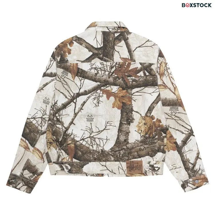 Stussy Zip Work Jacket Realtree Edge 'Snow' White Fall/Winter 2023