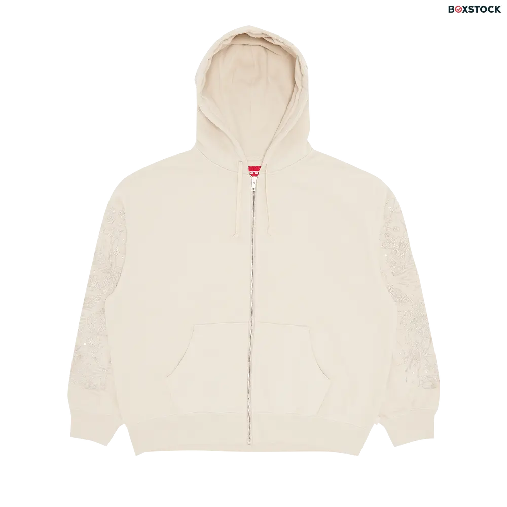 supreme Supreme AOI Zip Up Hooded Sweatshirt 'Natural' Cream Spring/Summer 2024