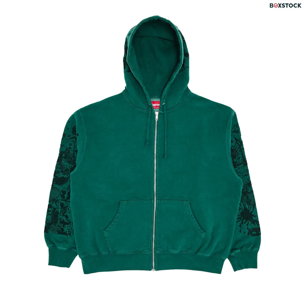 supreme Supreme AOI Zip Up Hooded Sweatshirt 'Teal' Spring/Summer 2024