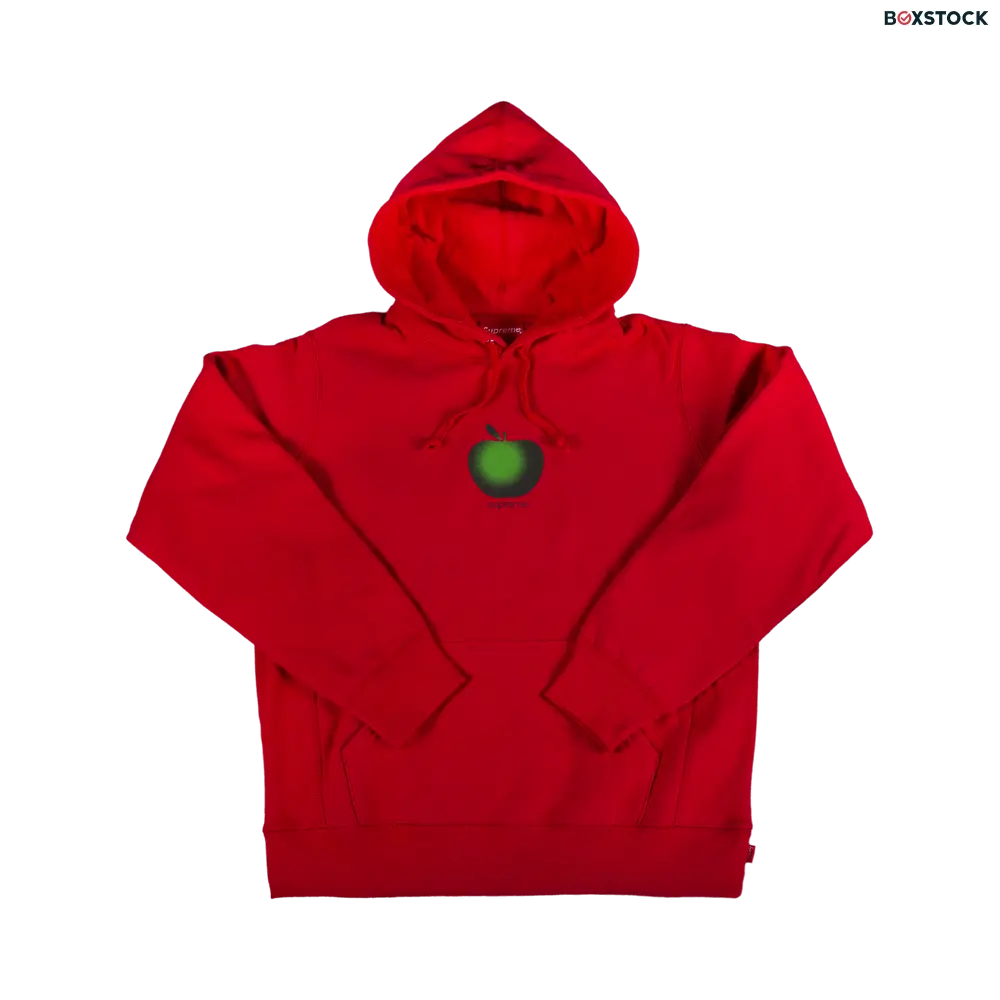 supreme Supreme Apple Hooded Sweatshirt 'Red' Spring/Summer 2019