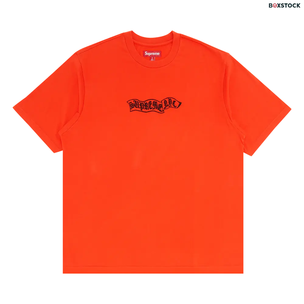 supreme Supreme Banner Short-Sleeve Top 'Orange' Fall/Winter 2023