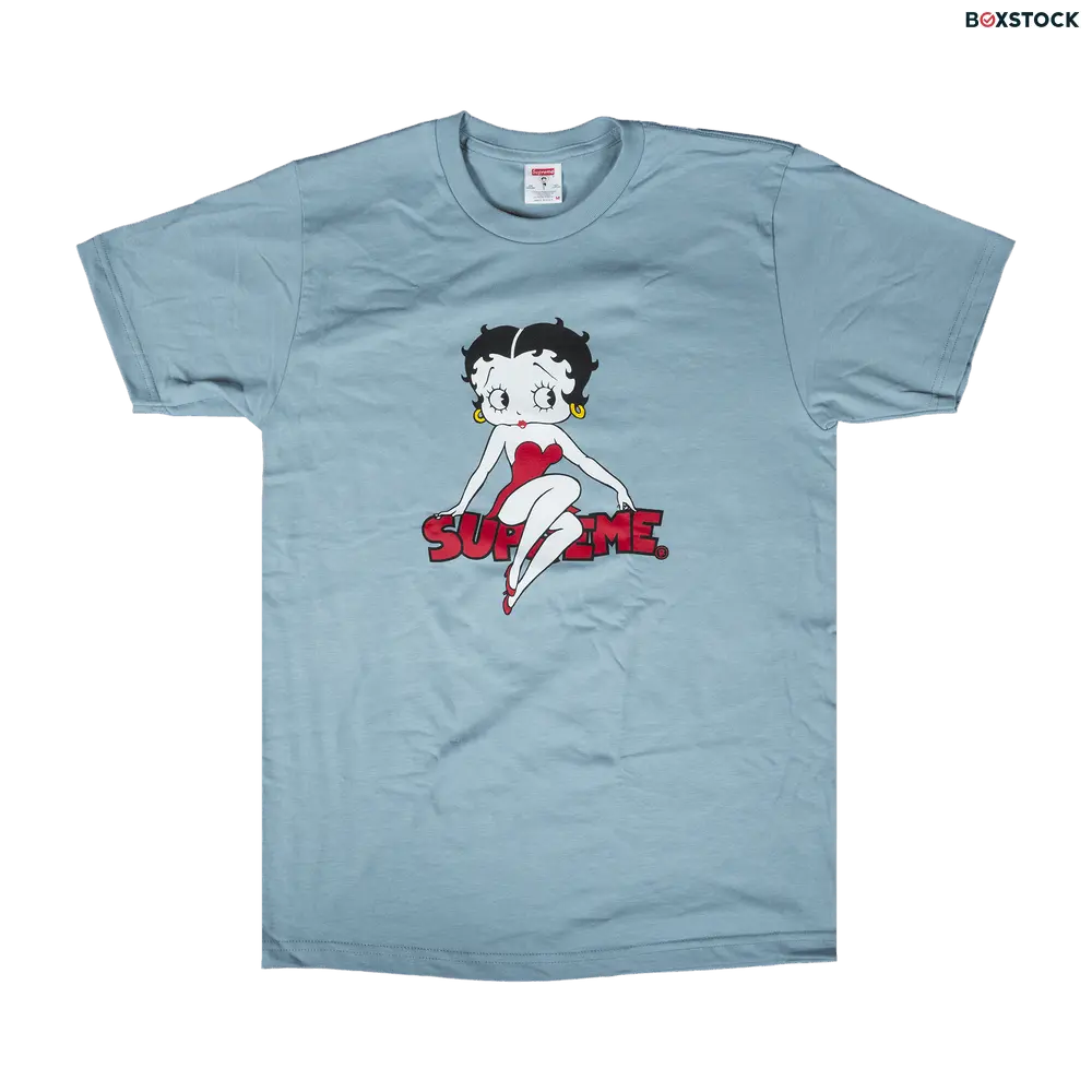 supreme Supreme Betty Boop T-Shirt 'Slate' Blue Spring/Summer 2016