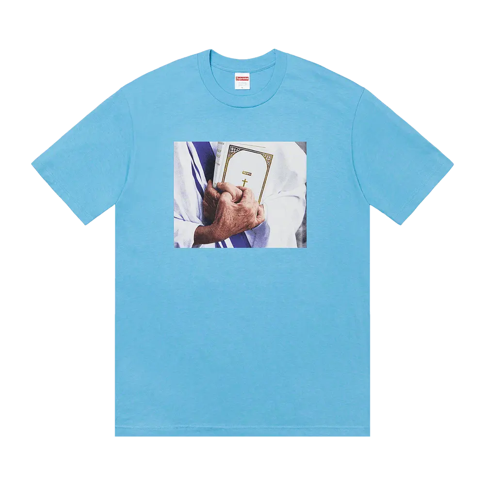 Supreme Bible Tee 'Light Slate' Blue Fall/Winter 2019