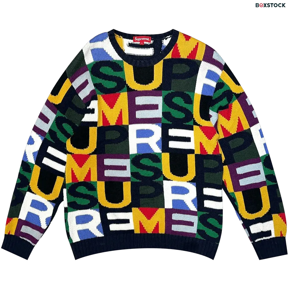 supreme Supreme Big Letters Sweater 'Multi' Multi-Color Fall/Winter 2018
