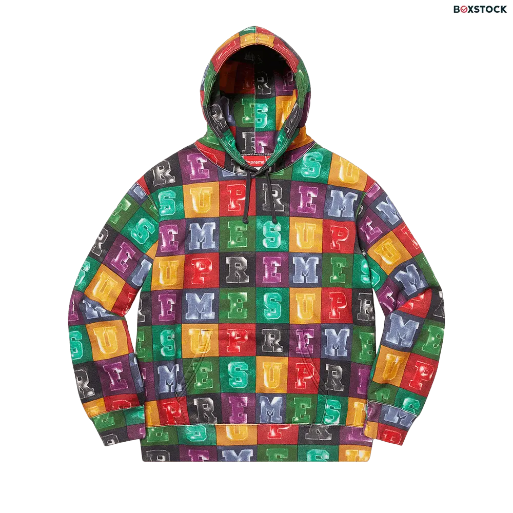 supreme Supreme Blocks Hooded Sweatshirt 'Multi' Multi-Color Fall/Winter 2020