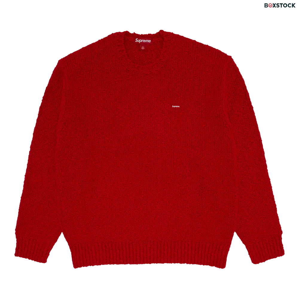 supreme Supreme Bouclé Small Box Sweater 'Red' Spring/Summer 2024