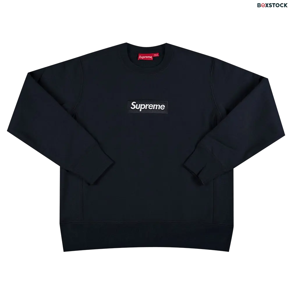 supreme Supreme Box Logo Crewneck 'Navy' Blue