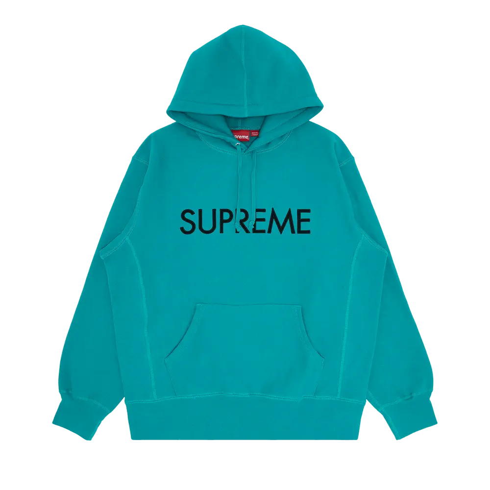 Supreme Capital Hooded Sweatshirt 'Dark Aqua' Blue Fall/Winter 2022