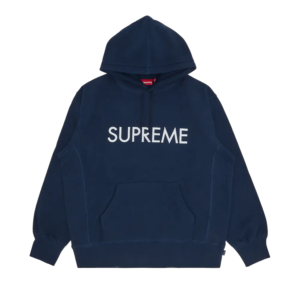 Supreme Capital Hooded Sweatshirt 'Navy' Blue Fall/Winter 2022