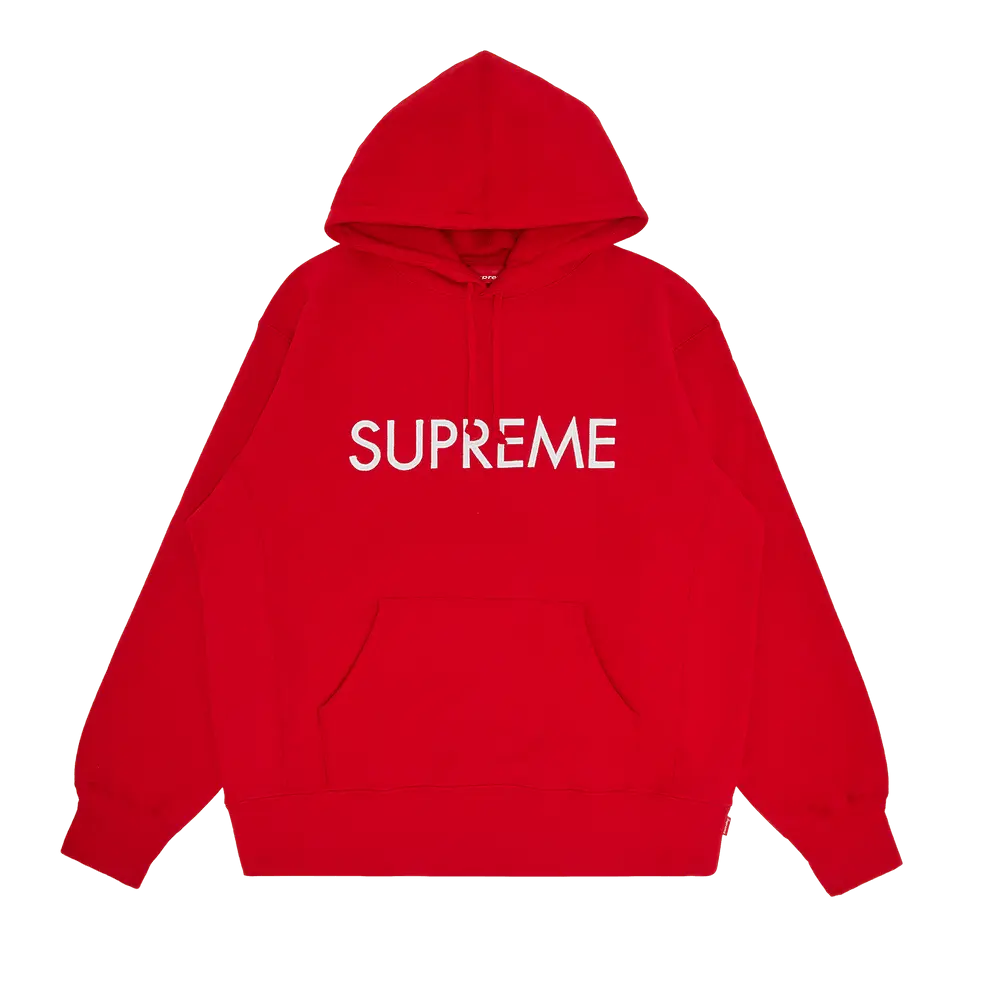 Supreme Capital Hooded Sweatshirt 'Red' Fall/Winter 2022