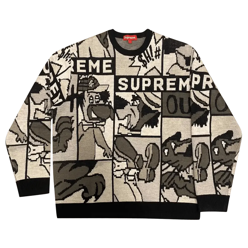 Supreme Cartoon Sweater 'Black' Spring/Summer 2020