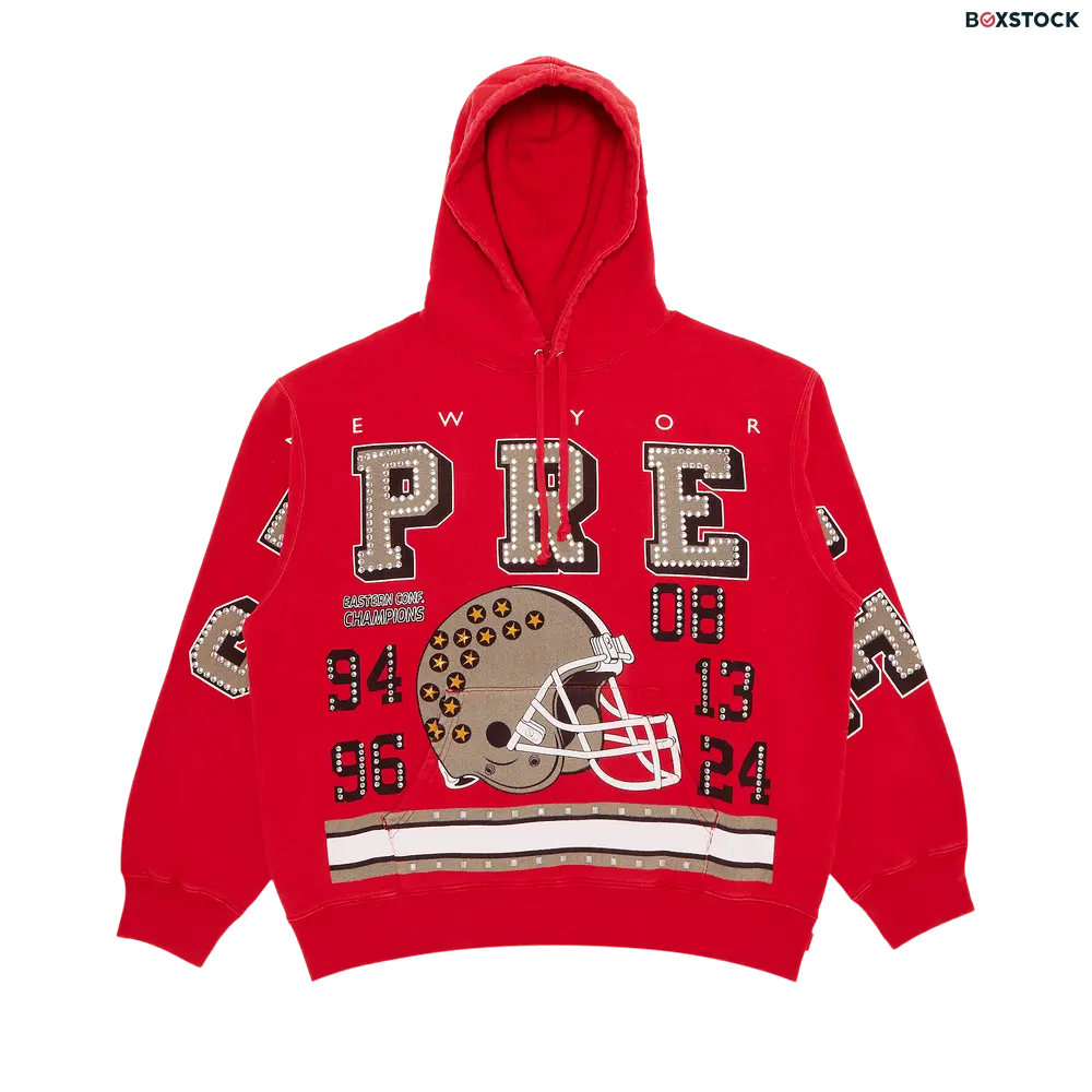 supreme Supreme Champions Studded Hooded Sweatshirt 'Red' Fall/Winter 2024