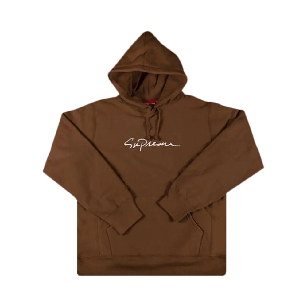 Supreme Classic Script Hooded Sweatshirt 'Brown' Fall/Winter 2018