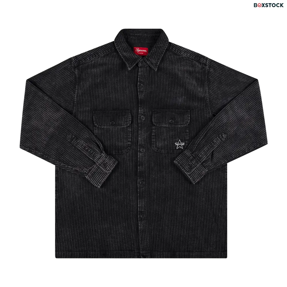 supreme Supreme Corduroy Shirt 'Black' Spring/Summer 2022
