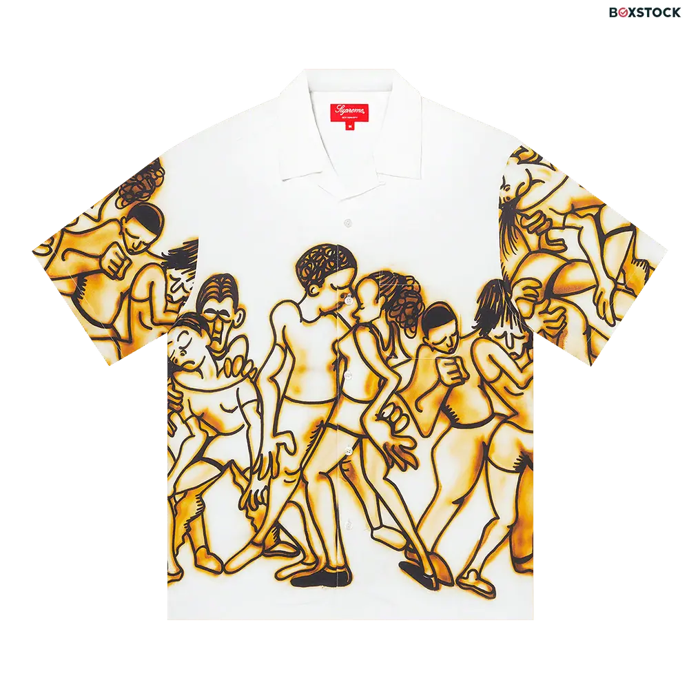 supreme Supreme Dancing Rayon Short-Sleeve Shirt 'White' Spring/Summer 2021