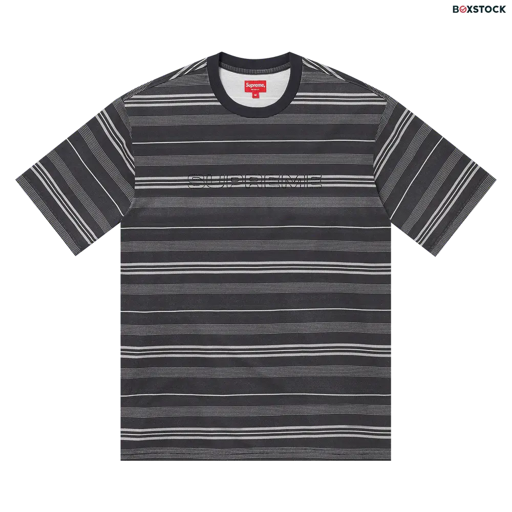 supreme Supreme Dash Stripe Short-Sleeve Top 'Black' Spring/Summer 2023