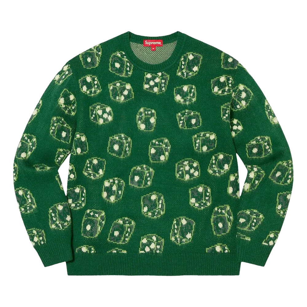 Supreme Dice Sweater 'Green' Fall/Winter 2022