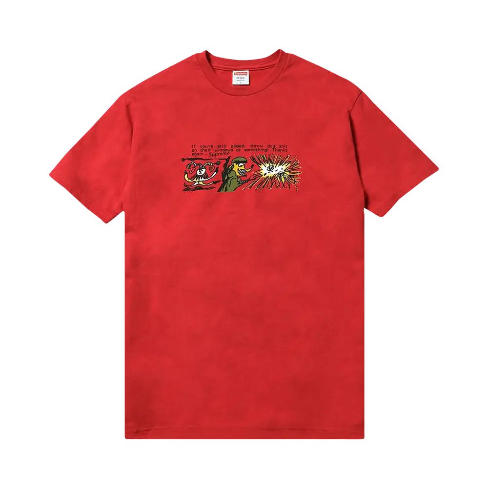 Supreme Dog Shit Tee 'Red' Fall/Winter 2017