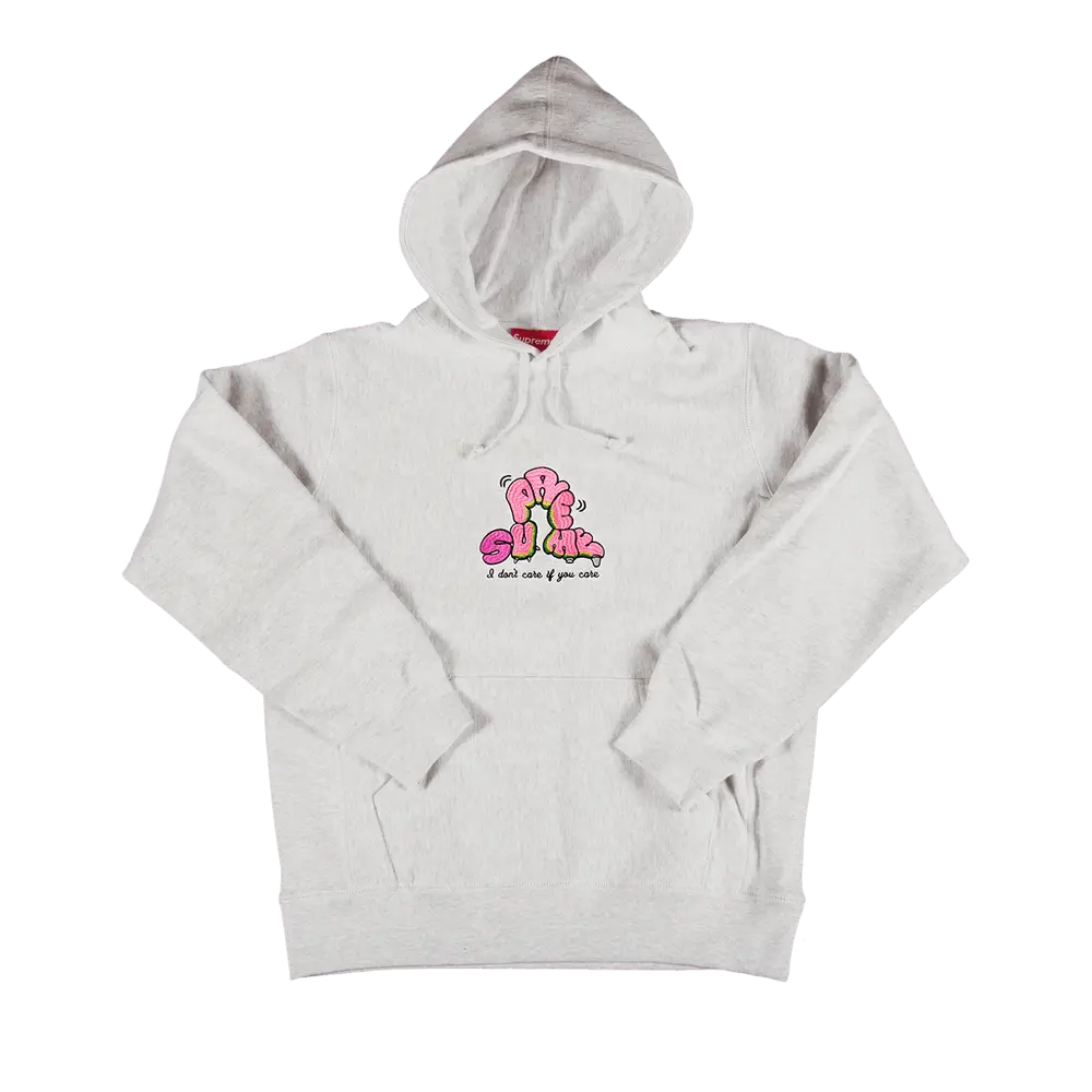 Supreme Don't Care Hooded Sweatshirt 'Heather Multi' Grey Spring/Summer 2021