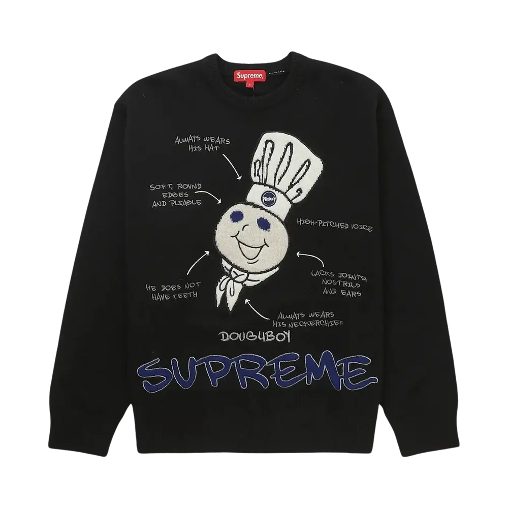 Supreme Doughboy Sweater 'Black' Fall/Winter 2022